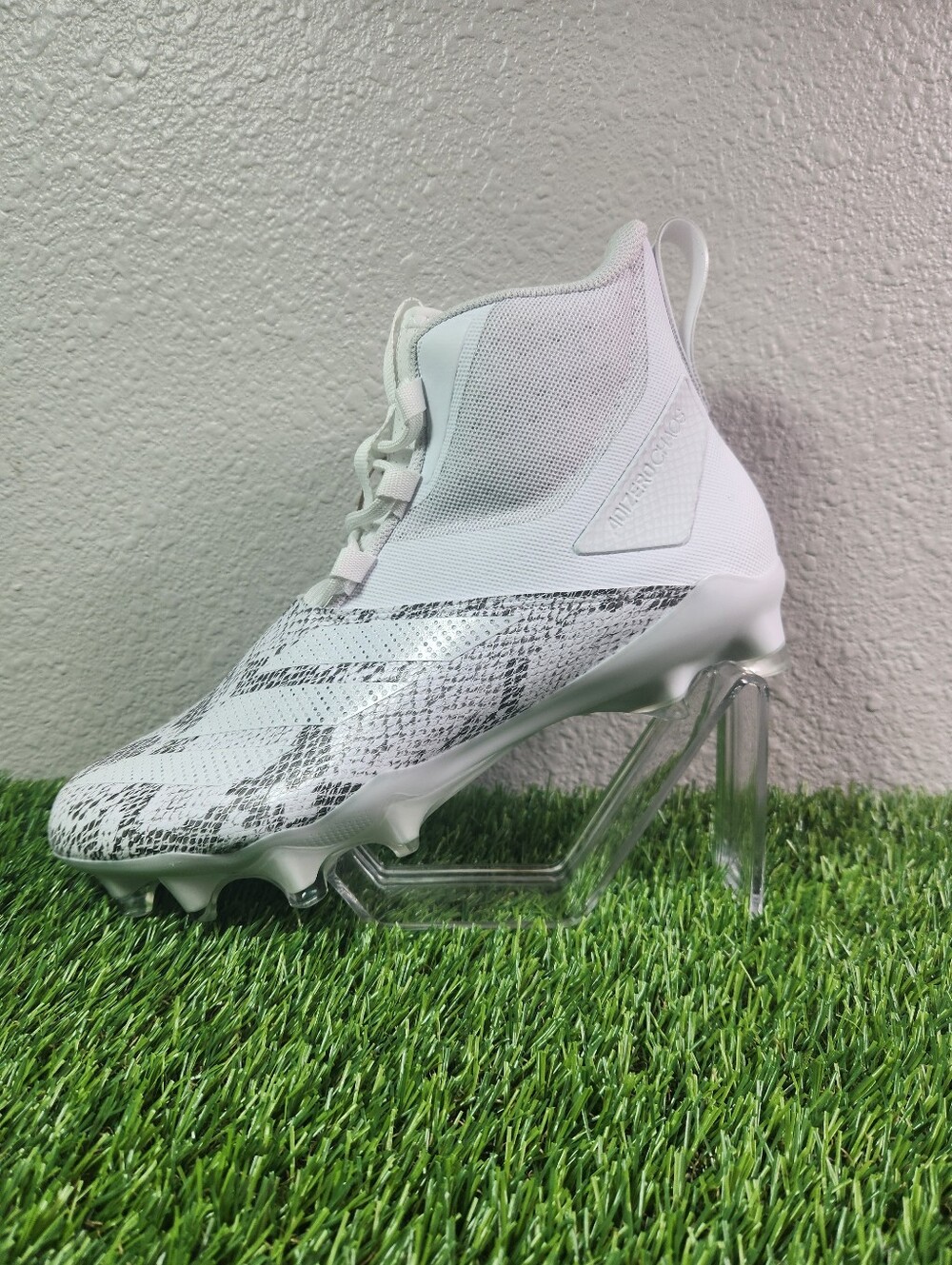 Adidas Adizero Chaos Mid Football Cleats White Snakeskin Men US 10 IE4005